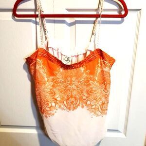 Anthropologie OS One September Coral Cami Tank Blouse Size XL